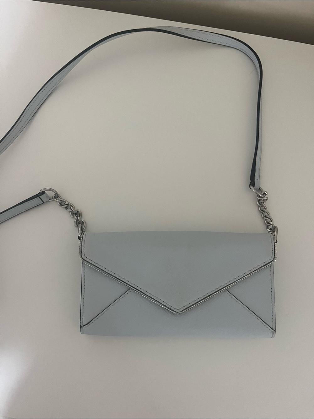 Rebecca Minkoff Pale Blue Envelope Crossbody